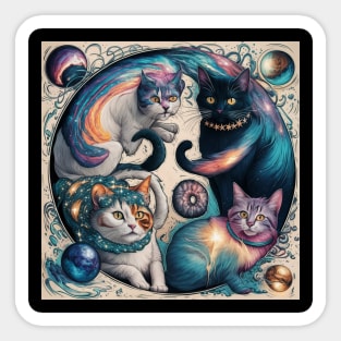Cosmic Cat Odyssey Sticker